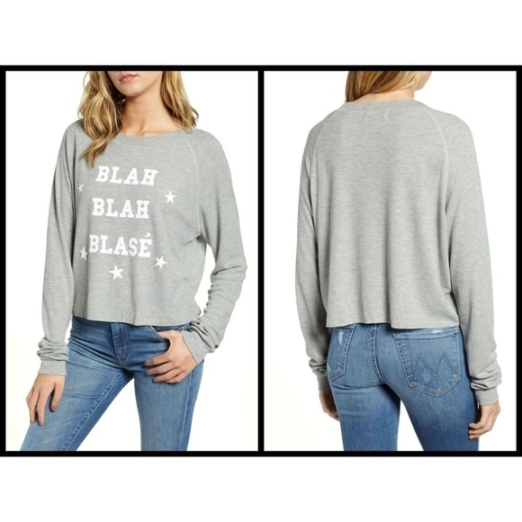 💕WILDFOX💕 Blah Blah Blase Thermal Graphic Top - Picture 6 of 8